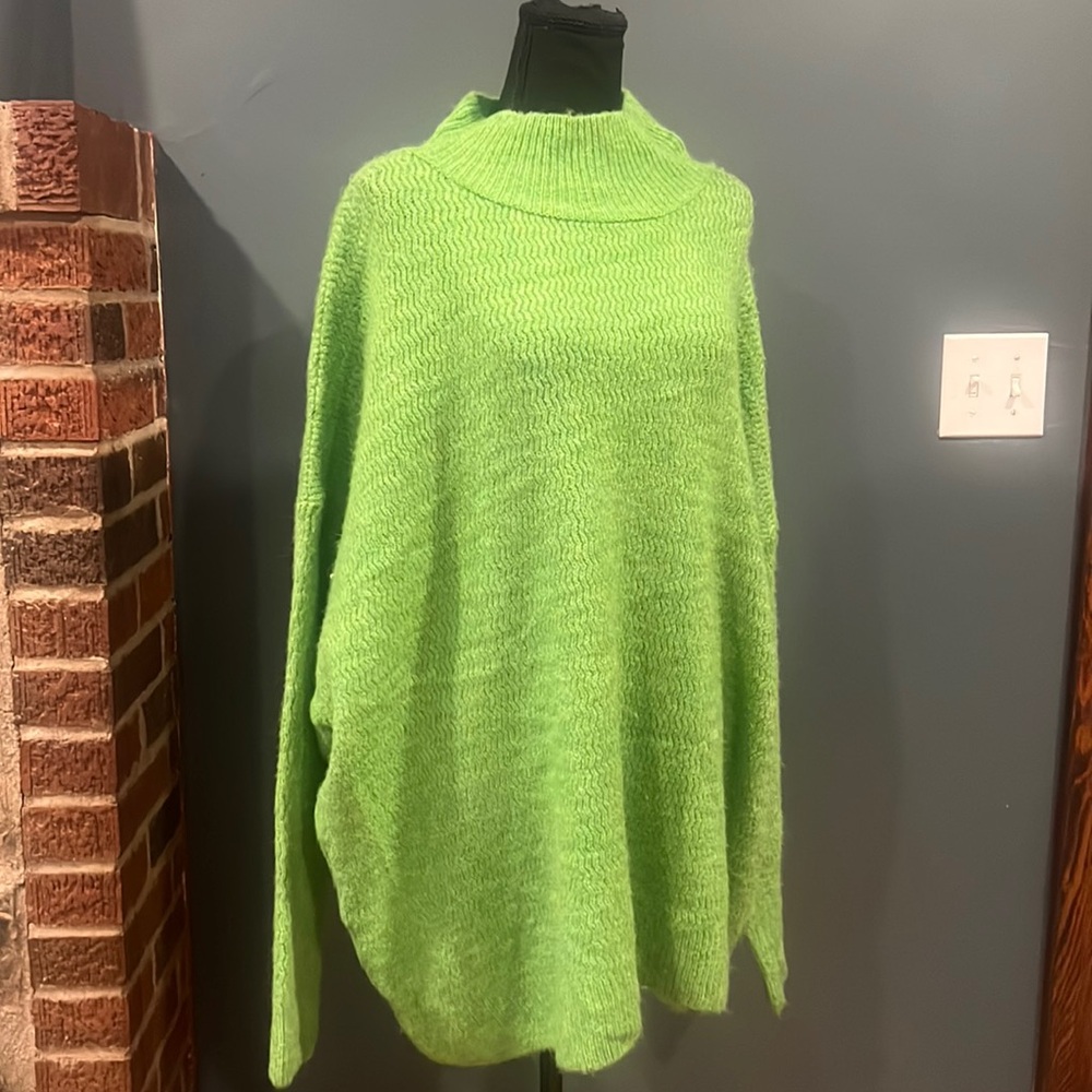 Top Shop Green oversized Sweater